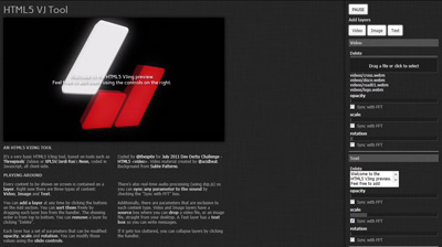 HTML5 VJing Tool